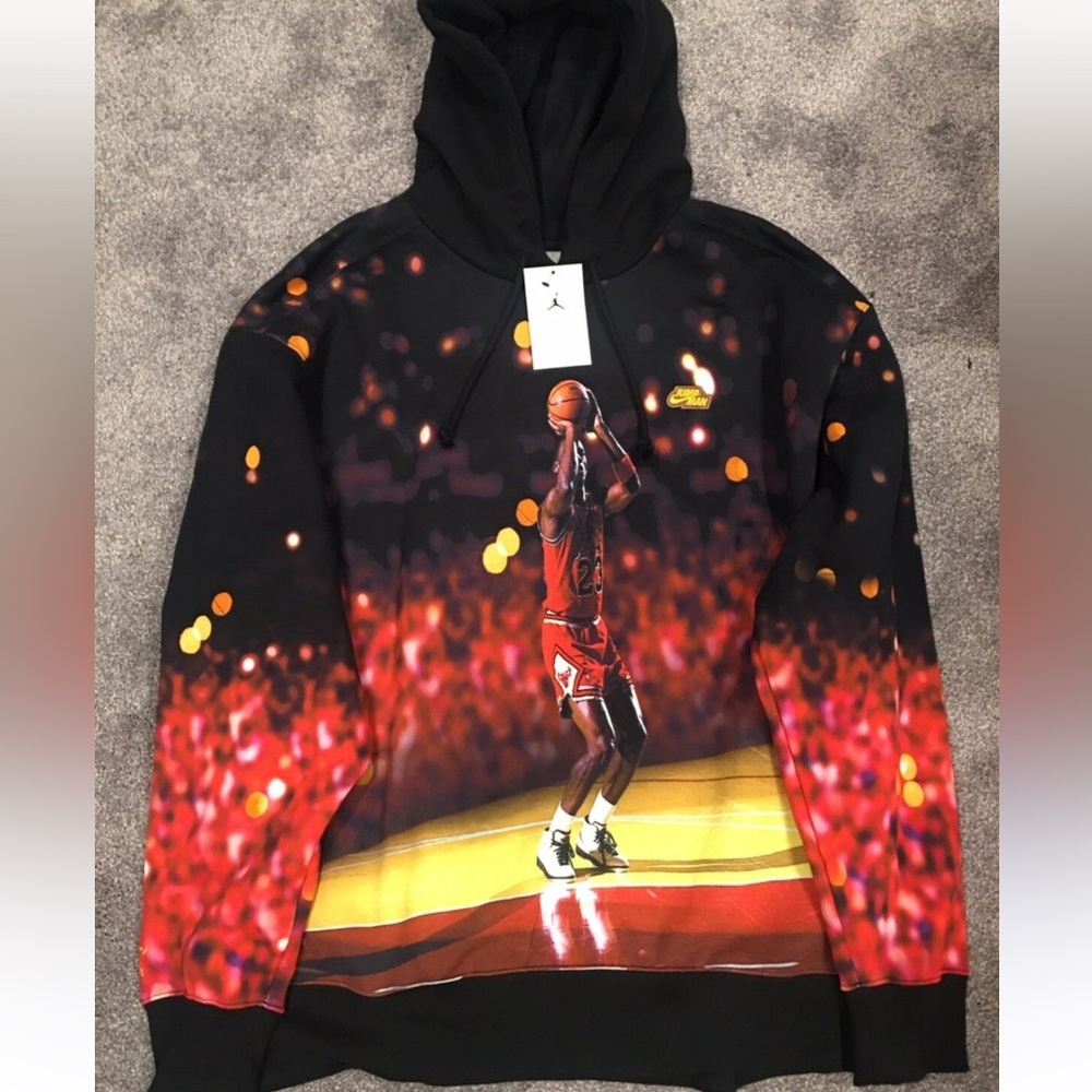 Jump Black and Red Graphic Hoodie
